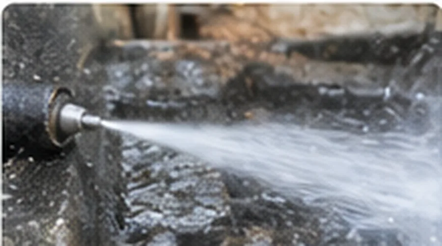 Limpieza de una conducción con agua a presión